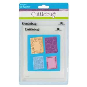   Cuttlebug Spring Embossing Folder Set, 4 Piece Arts, Crafts & Sewing