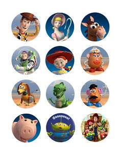 TOY STORY Assorted Edible CUPCAKE Image Icing Toppers  