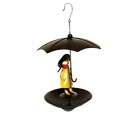 birdfeeder metal girl raincoat umbrella seed feeder new returns 