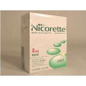  Nicorette 4mg gum 110 pieces mint