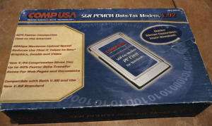 Laptop 56K FAX/MODEM PCMCIA Card  