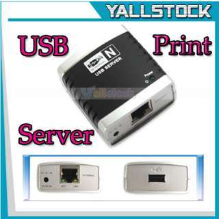 Networking USB 2.0 Print Server Share 4 Devices hub LPR  