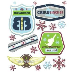  K&Company Snowboarding Sticker Medley Arts, Crafts 