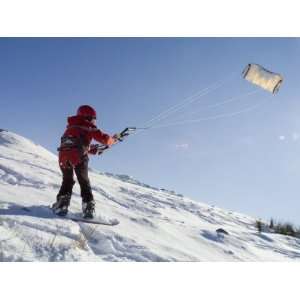  Kite Snowboarding, Brecon Beacons, Wales, United Kingdom 