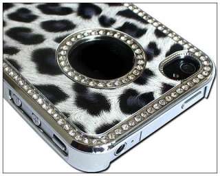   Rhinestone Leopard Hard Case Cover for iPhone 4 4S AT&T Verizon B