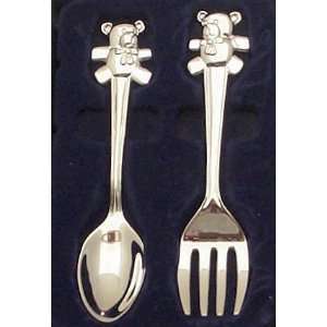  Baby/Christening Gifts BabyS Silver Plated Teddy Fork 