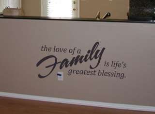 Love Of A Family Vinyl Wall Art Decal Lettering  