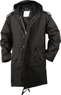 Military Black Cold Weather M51 Fishtail Parka w/Liner & Hood  