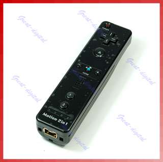 2in1 Remote Controller With Motion Plus For Wii Black  