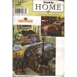 SIMPLICITY HOME DECORATING PATTERN 8347 SIMPLY CONCORD BEDROOM DUVET 