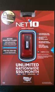 Brand New Red Motorola W408g in Package (Net10)  