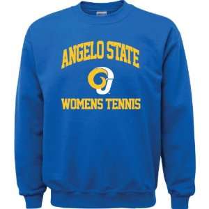 Angelo State Rams Royal Blue Womens Tennis Arch Crewneck Sweatshirt 