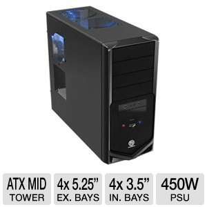  Thermaltake Black V4 Mid Tower Case with 450W Power Supply 