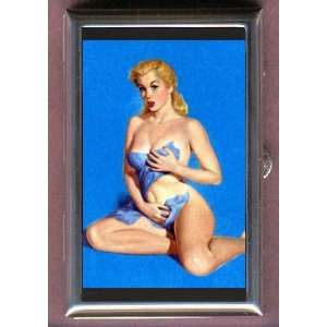  VINTAGE SEXY PIN UP GIRL AL MOORE Coin, Mint or Pill Box 