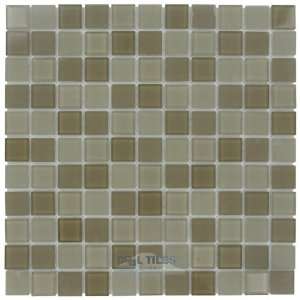  crystallized frosted glass tile in mocha cream blend