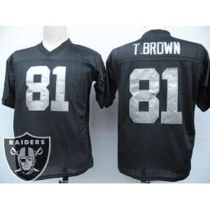  #81 Tim Brown Black Jersey Throwback Nfl Football Authentic Jersey 