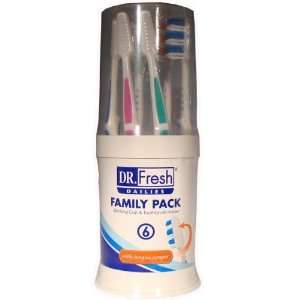   Dr. Fresh Dailies. Family Pack 6 Toothbrushes
