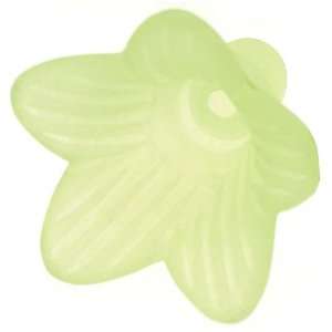  Lucite Striped Trumpet Lily Flower Beads Matte Spring 