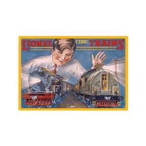  Lionel Boy & Trains Embossed Tin Sign
