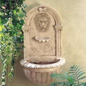  Greco Roman Lion Wall Fountain Patio, Lawn & Garden