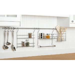  ClosetMaid 3059 Kitchen Organizer Rail System, Chrome 