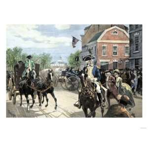  Crowds on Wall Street, Morning of George Washingtons 