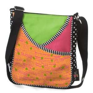   Suzy Toronto Orange, Green and Pink Wise Words Adjustable Strap Purses