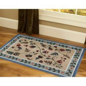  Flower Patch Washable Accent Rug Collection   Toffee