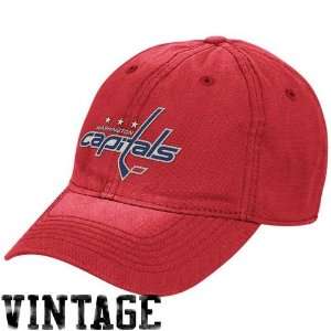 Reebok Washington Capitals Red Distressed Logo Vintage Slouch Hat 