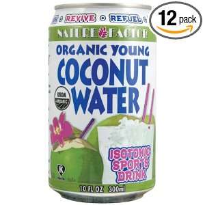 Nature Factor Organic Young Coconut Water, 10 Ounce Cans (Pack of 12)
