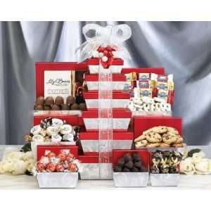  48LongStems Chocolate Tower Gift Basket Patio, Lawn 