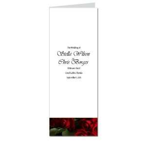    80 Wedding Programs   Red Red Wine Roses in White
