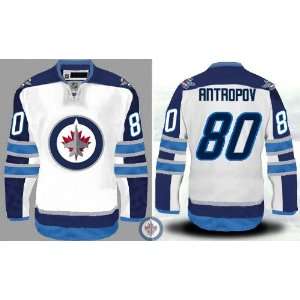  Winnipeg Jets Authentic NHL Jerseys Nik Antropov AWAY White Hockey 