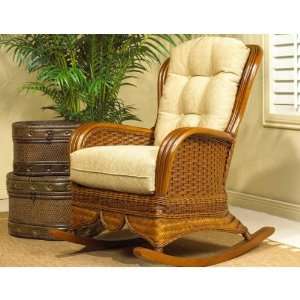   Moroccan Rocker in Urban Mahogany with Wooden Leg